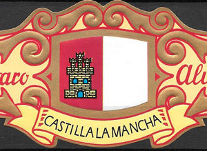 coleccion vitolas con bandera de la comunidad autonoma espanola de Castilla La Mancha