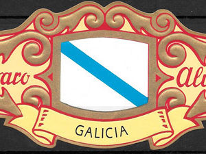 coleccionar vitola con la bandera de la comunidad autonoma espanola de Galicia